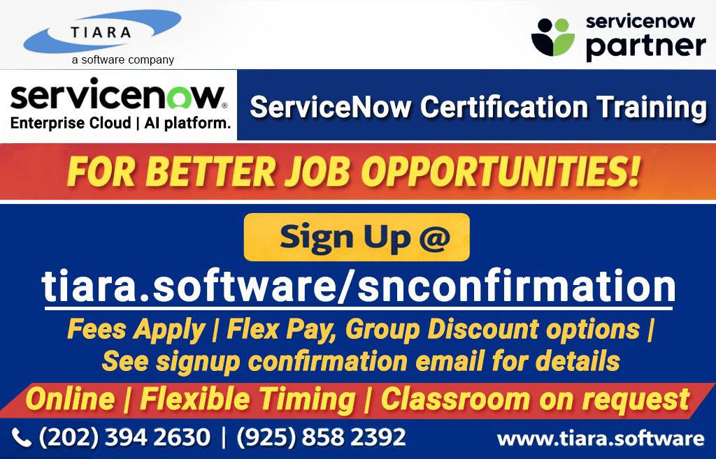 ServiceNow Special Training Flier